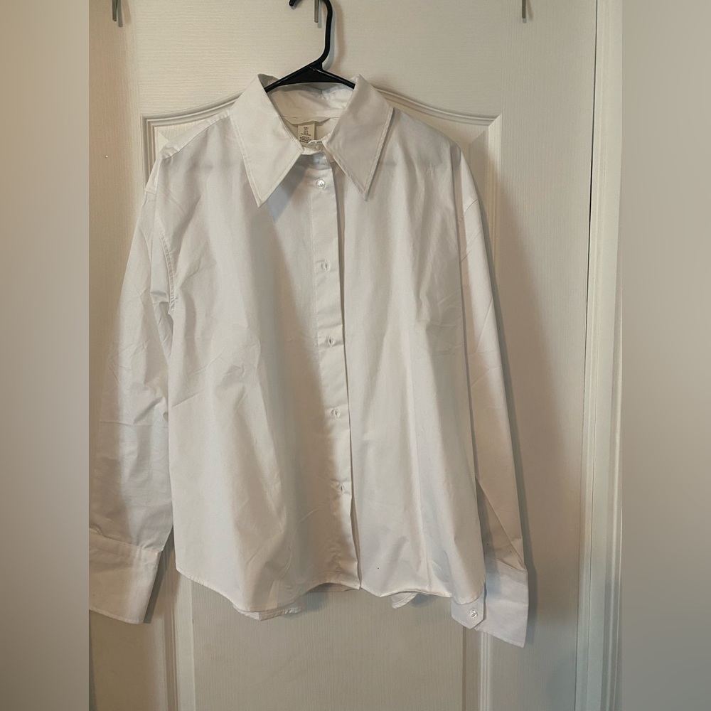 H&M white button down. Never worn - size large